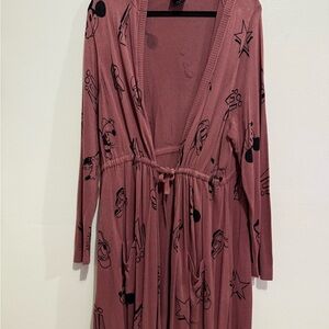 Disney Mauve Cardigan with Black Accents